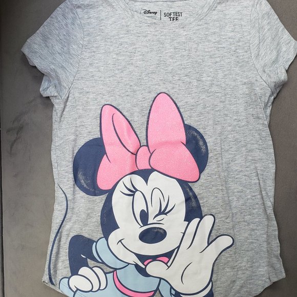 Disney the  Softest Tee Minnie Mouse  Size 7  in Gray - Picture 1 of 4
